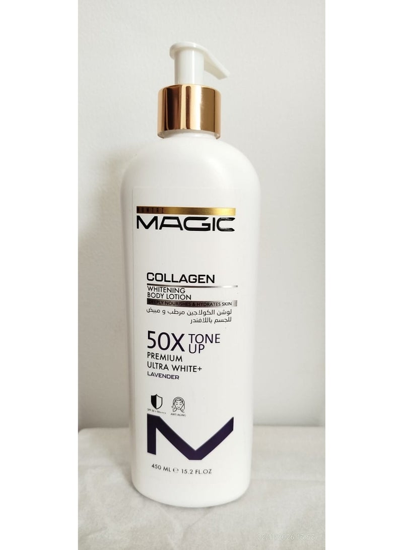 Magic MUMTAZ MAGIC COLLAGEN WHITENING BODY LOTION 50X TONE UP PREMIUM 50+PA++++ANTI AGING - Image 1